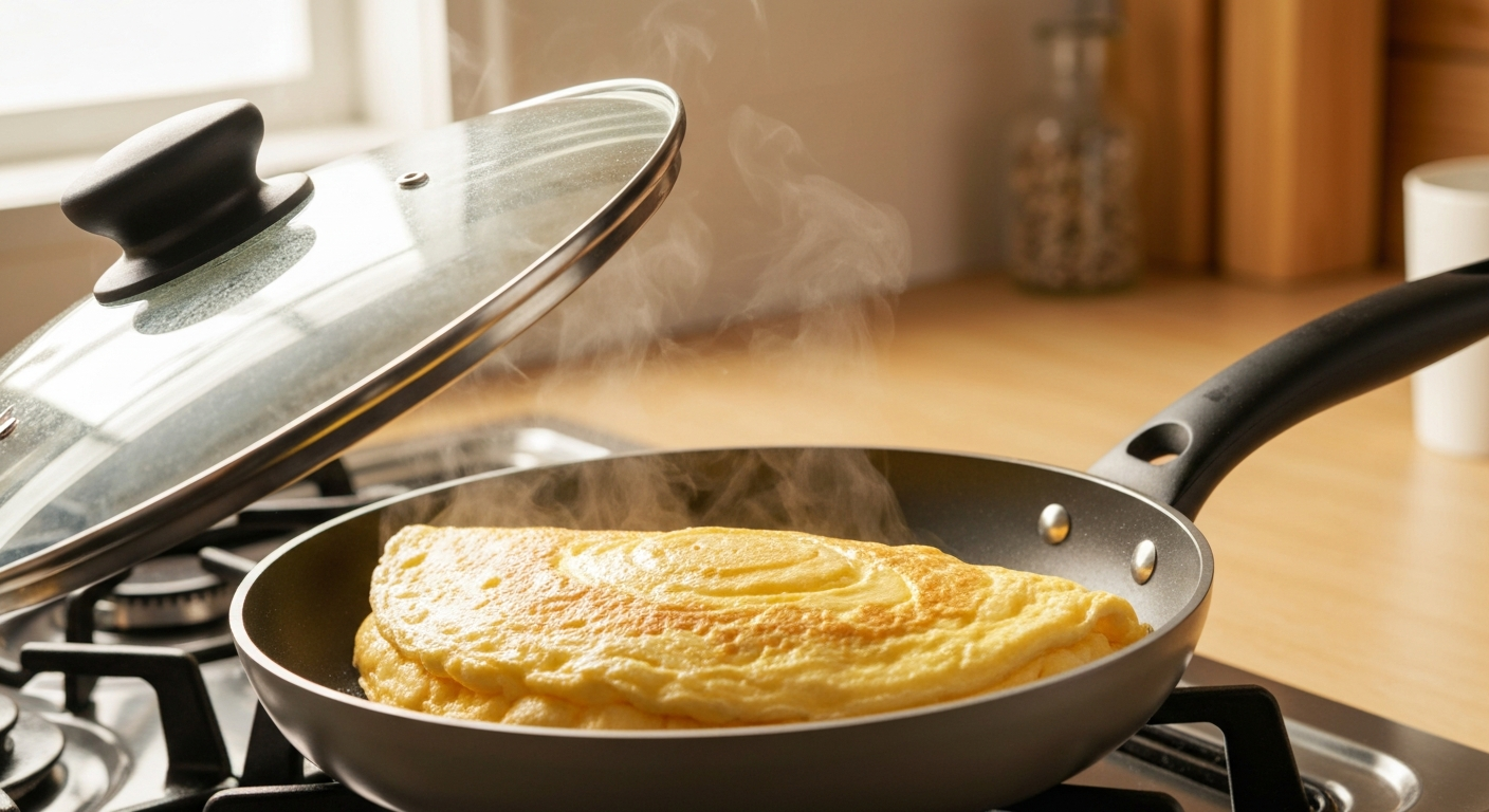 ile smażyć omlet pod przykryciem? Gotowanie z i bez pokrywki 2